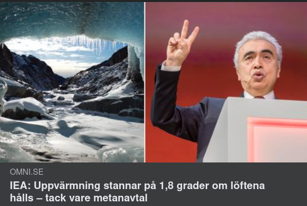 Uppvärmningsstoppande Metanavtal