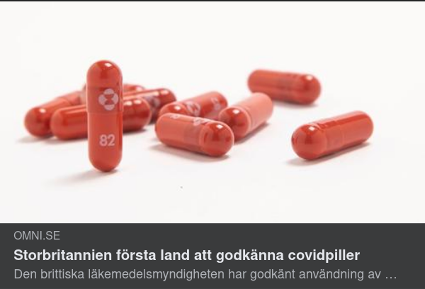 Godkänt Covidpiller