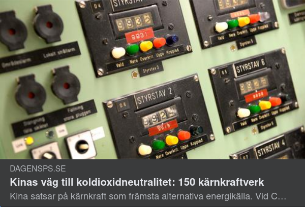 Kinesiska Kärnkraftsplaner