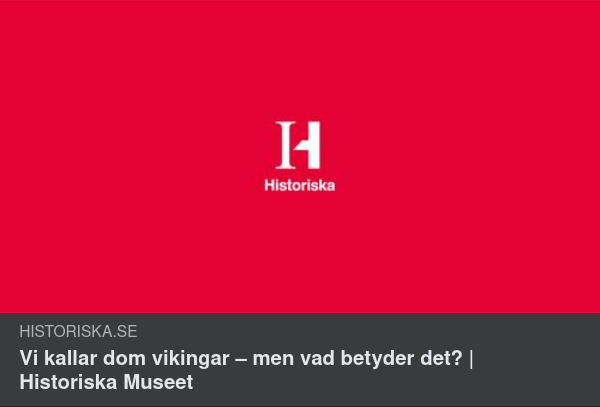 Vikingar Betyder Vad?