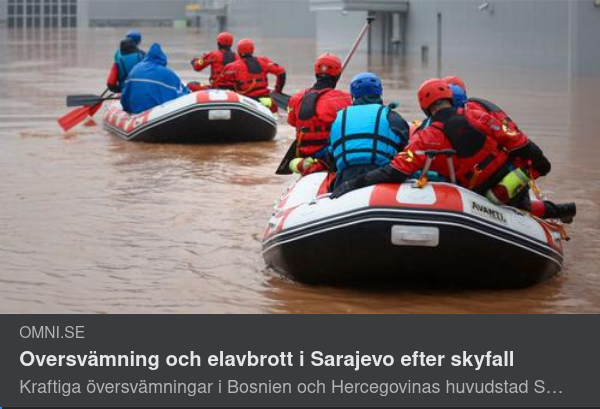 Översvämmat Sarajevo