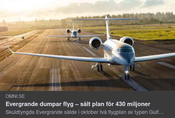 Flygplansförsäljande Evergrande