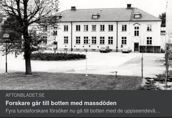 Svensk Institutionsmassdöd Under Kriget