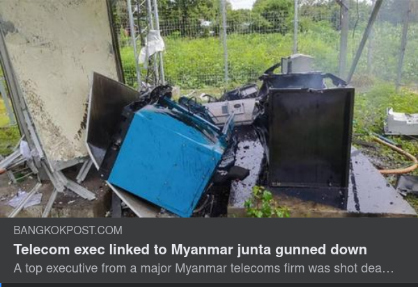 Skjuten Telekomdirektör I Myanmar