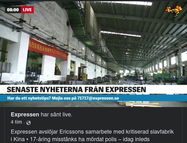 Ericsson & Slavarbetare I Kina