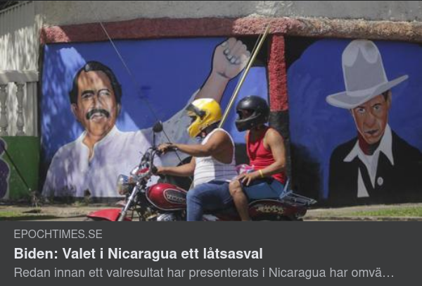 Låtsasval I Nicaragua Säger Biden