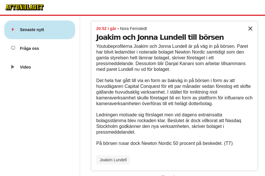 Youtubeprofiler På Börsen