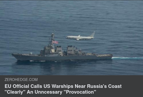 Onödigt Provocerande Amerikanskt Placerade Krigsfartyg