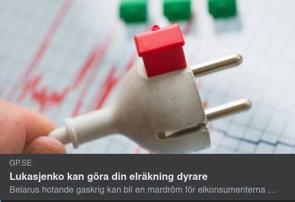 Svenska Elpriser & Lukasjenko
