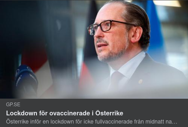 Österrikisk Lockdown För Ovaccinerade
