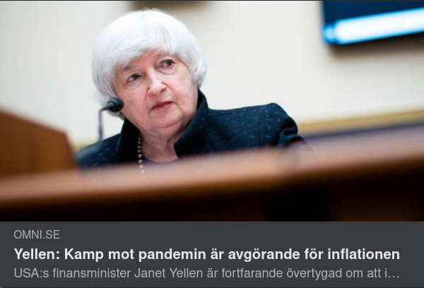 Yellen, Pandemin & Inflationen