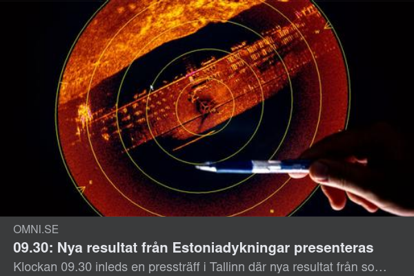 Presentation Av Nya Estoniadykresultat