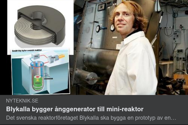 Blykalla Bygger För Mini-Reaktor
