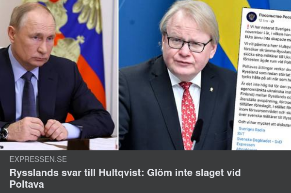 Ryssland Svarar Hultqvist