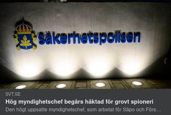 Häktad För Grovt Spioneri