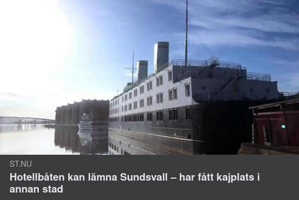 Lämnande Hotellbåt