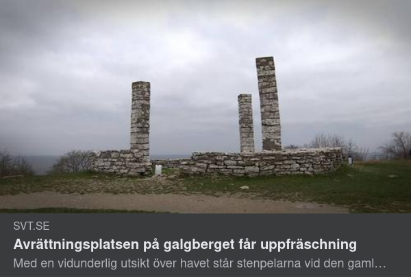 Galgberget På Gotland Fräschas Upp