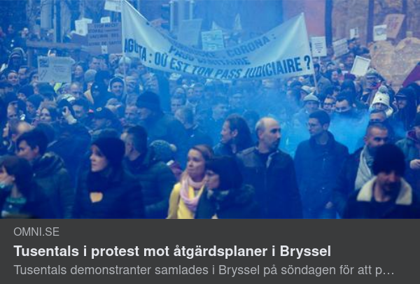 Tusentals Demonstranter I Bryssel