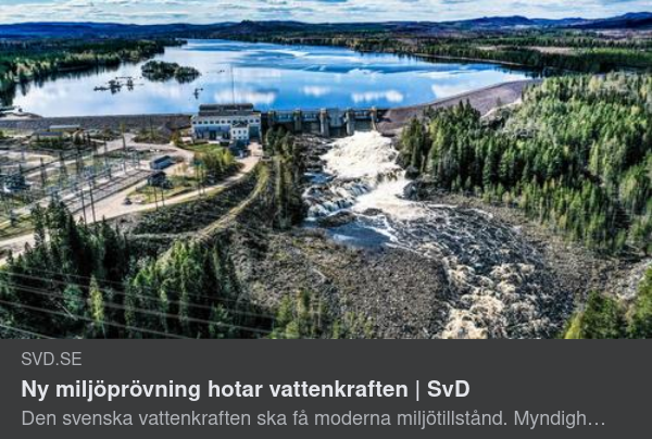 Vattenkraftshotande Miljöprövning