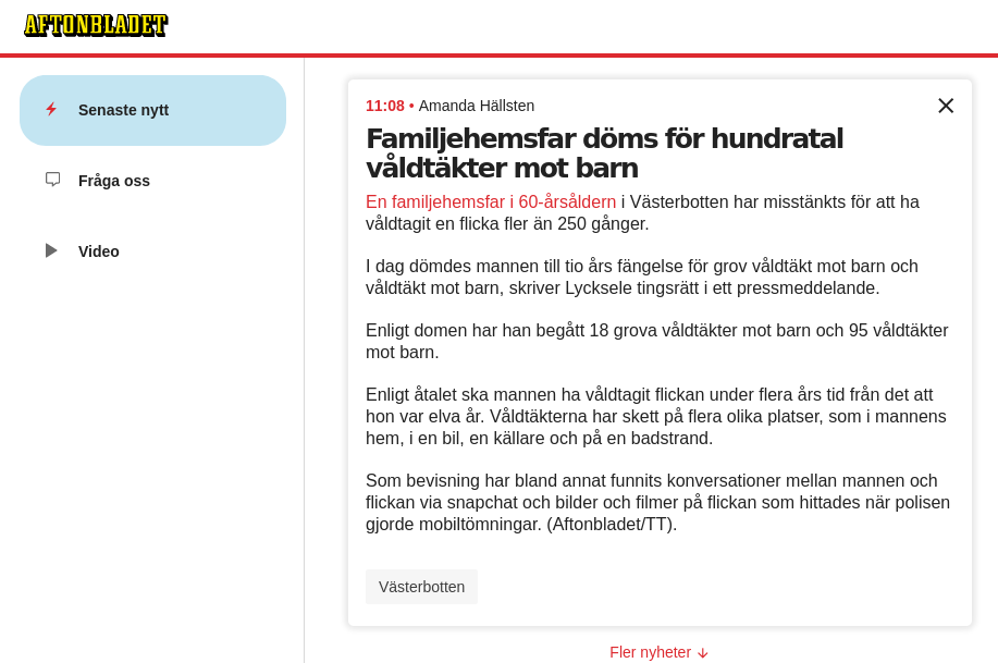 Familjehemsfar Dömd För Hundratals Våldtäkter