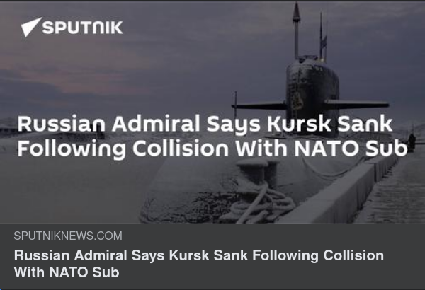 Kursk Sjönk Efter Kollision Med NATO-Ubåt