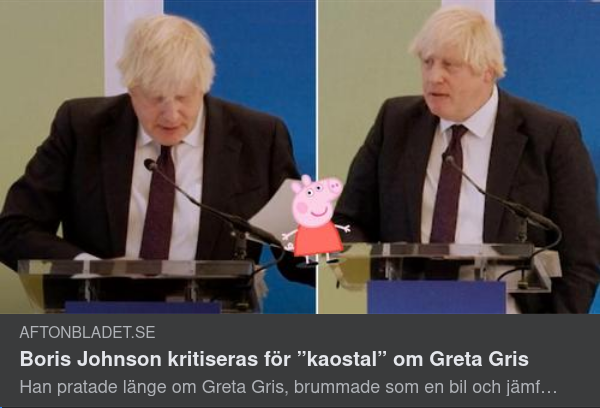 BoJo Talar Om Greta Gris