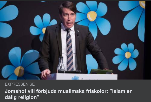 Jomshof Vill Förbjuda Muslimska Friskolor