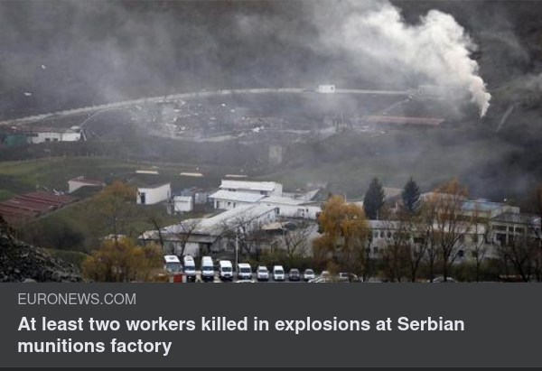 Explosion I Serbisk Ammunitionsfabrik