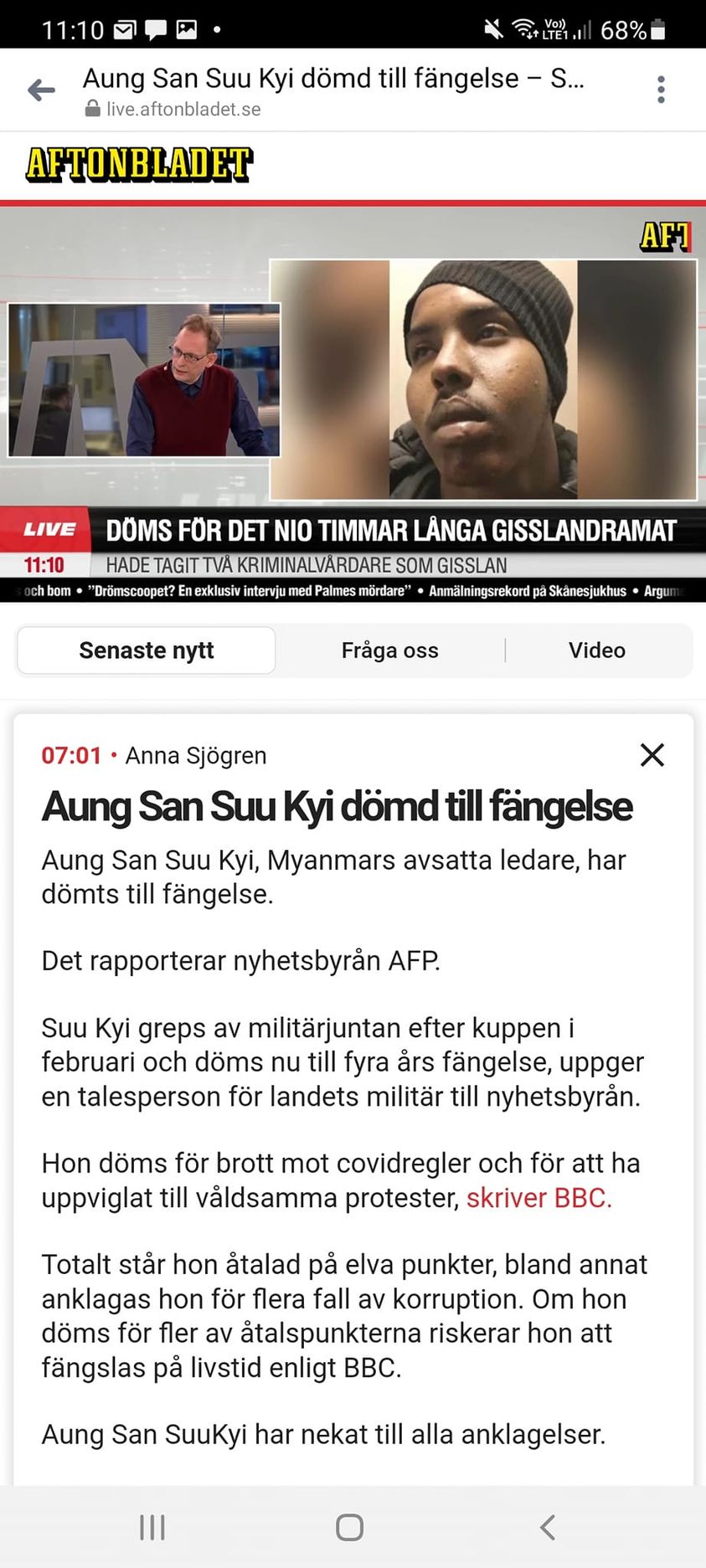 Fängelse För Aung San Suu