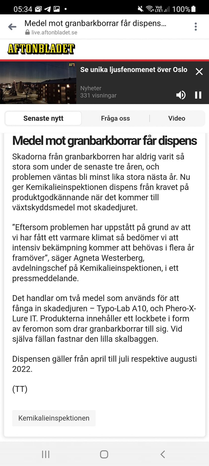 Dispens För Granbarksborremedel