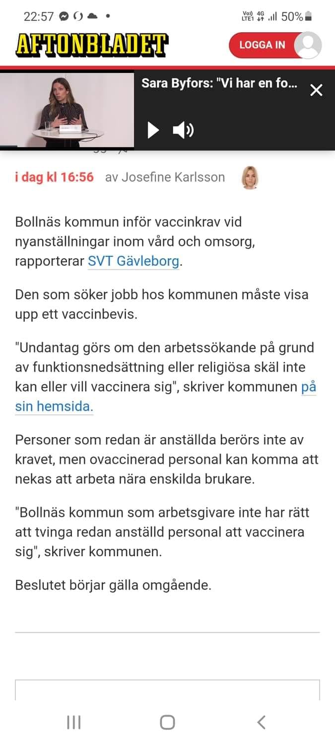 Vaccinkrav Med Undantag