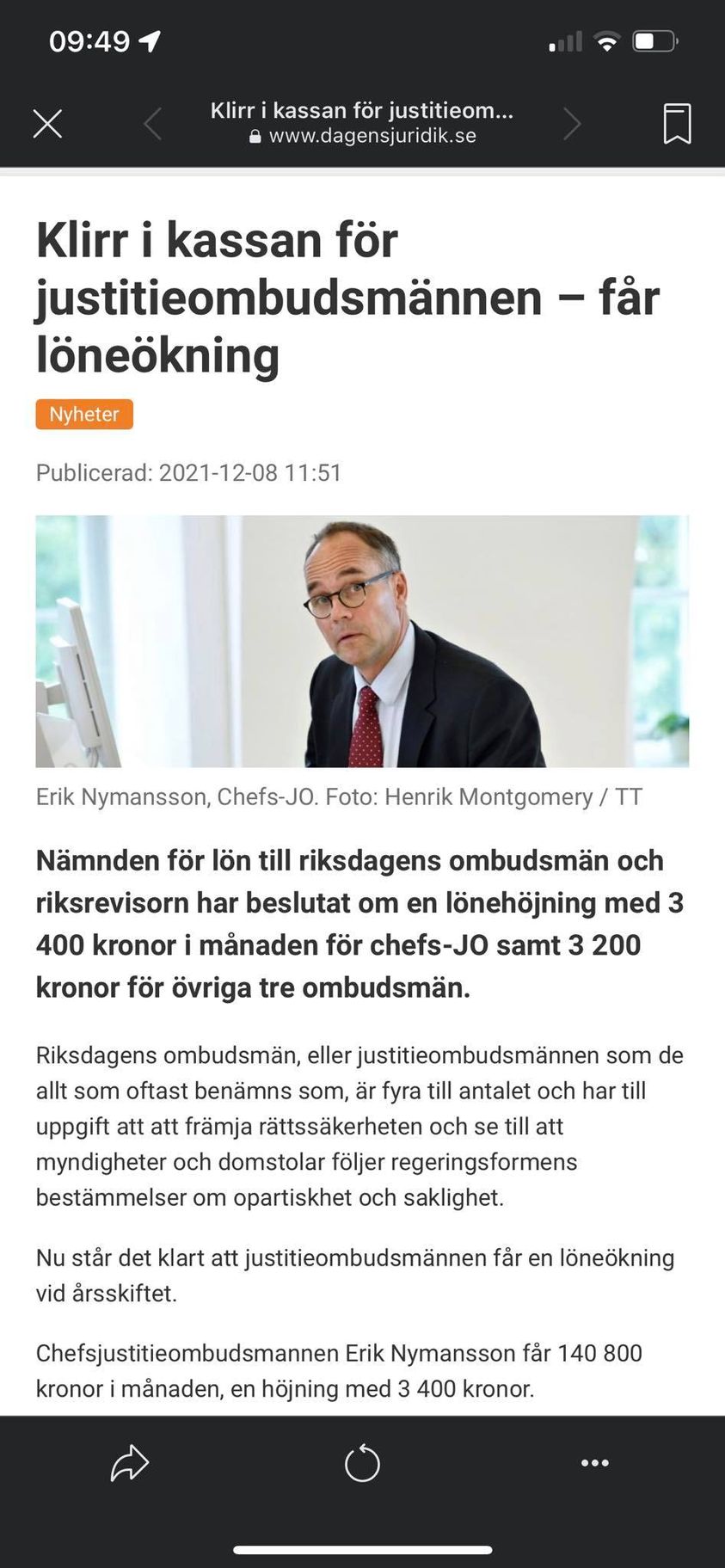 Löneökande Justitieombudsmän