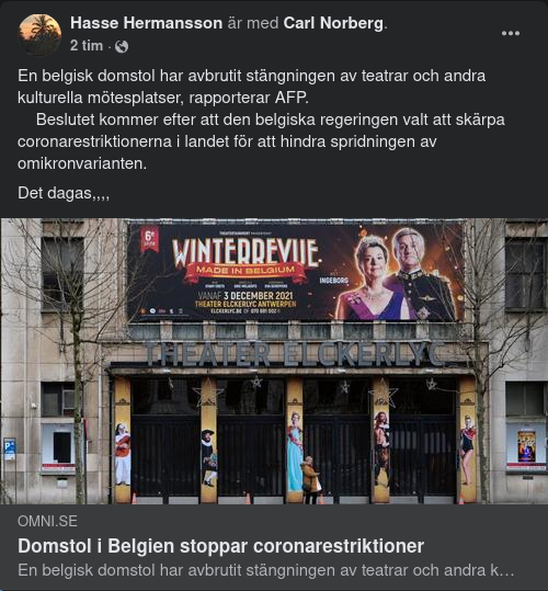 Domstolsstoppade Coronarestriktioner I Belgien