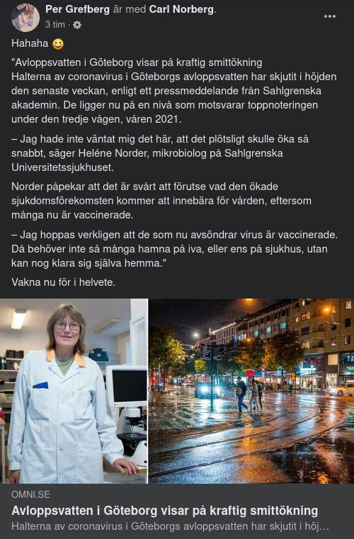 Smittökningsvisande Göteborgskt Avloppsvatten