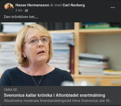 Svenonius Kommenterar Cantwells Krönika
