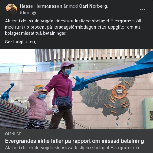 Aktiefall För Evergrande