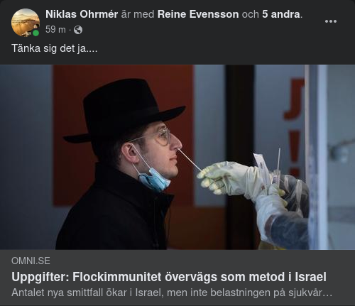 Flockimmunitetsövervägande Israel