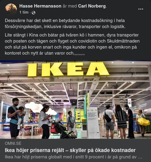 Globalt Prishöjande IKEA