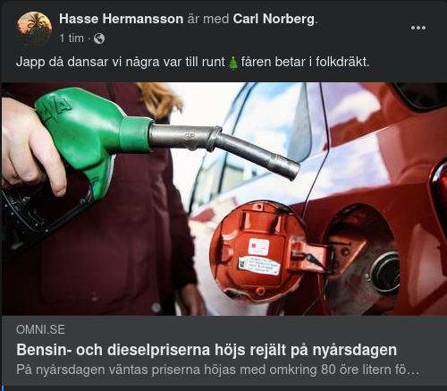 Höjda Bensin & Dieselpriser