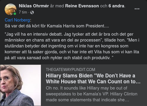 Hillary Kritiserar