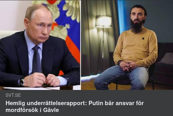 SÄPO; Putins Mordförsök I Gävle