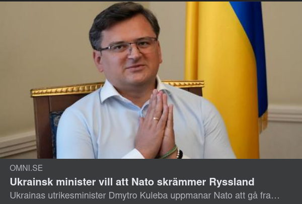 Ukraina Vill Ha NATO:s Skrämselhjälp