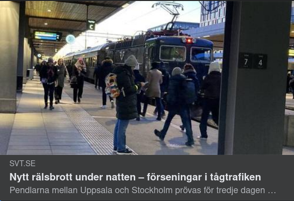 Tågtrafikstörningar