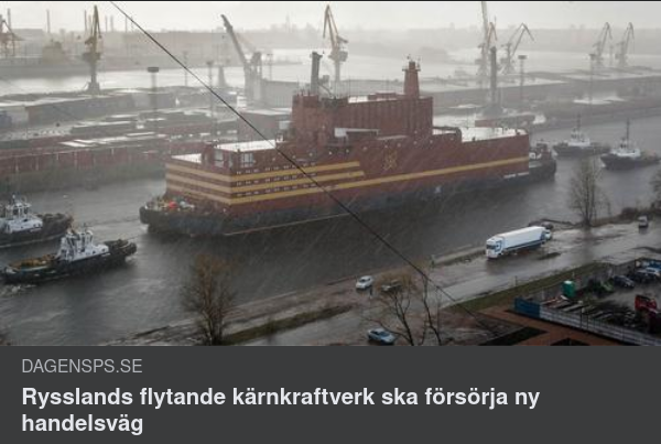Flytande Kärnkraftsverk Försörjer Handelsväg