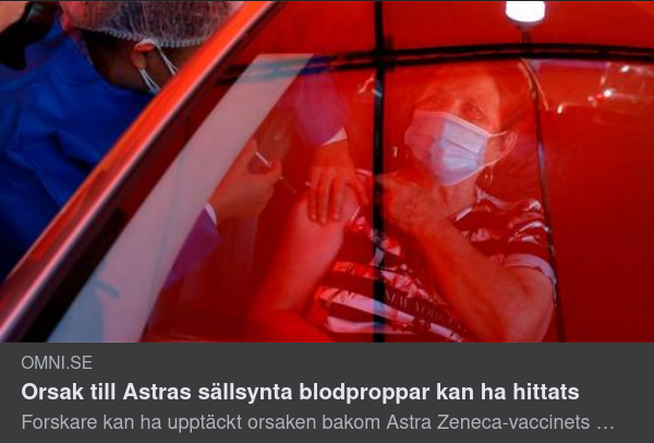 Möjlig Blodproppsorsak