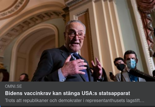 Statsapparatsstängande Vaccinkrav