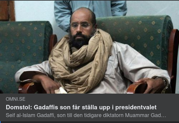 Gadaffis Son I Presidentval