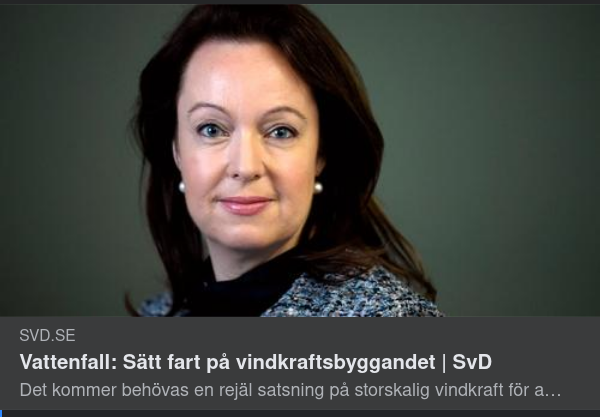 Vattenfall Vill Ha Vindkraft