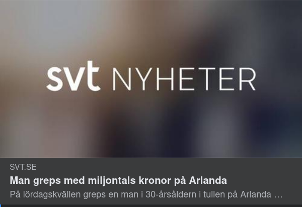 Gripen Med Miljoner På Arlanda