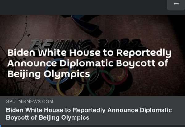 Vita Huset Bojkottar Pekingolympiaden